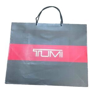 Tumi Large Designer Shopping Bag 23"x19" With Red Stripe & Handle Gift Storage